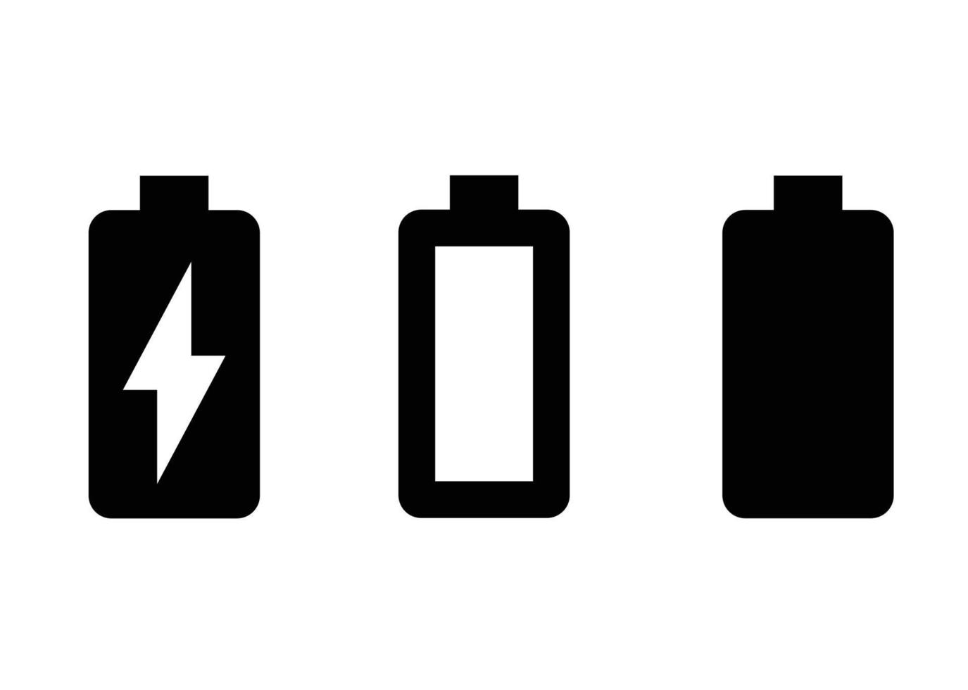 batterij stap pictogram. web pictogrammenset. pictogrammen collectie plat. eenvoudige vectorillustratie. vector