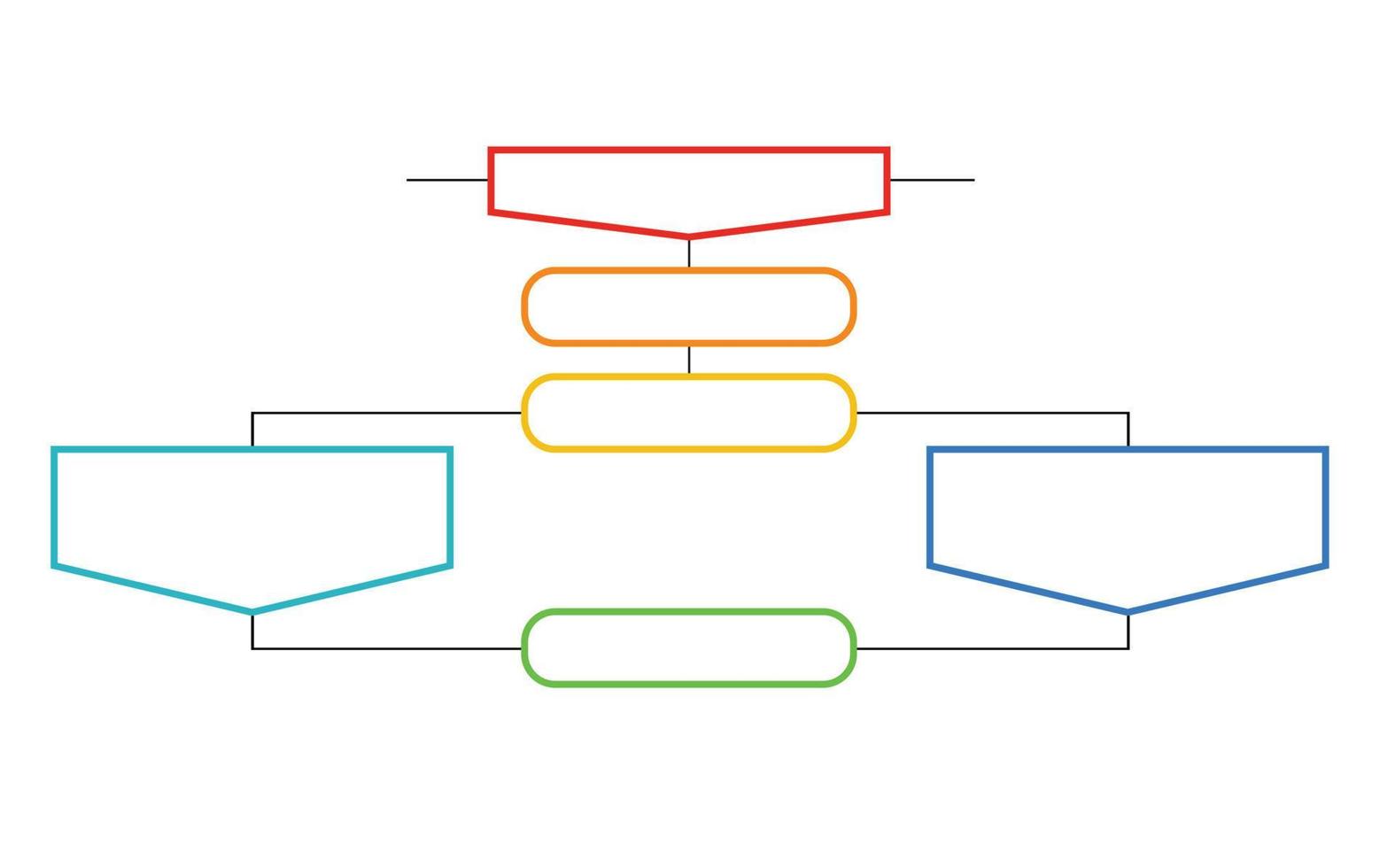 lineair stroomschema. illustratie van infographic bedrijfs-, grafiek- en diagramplanning vector