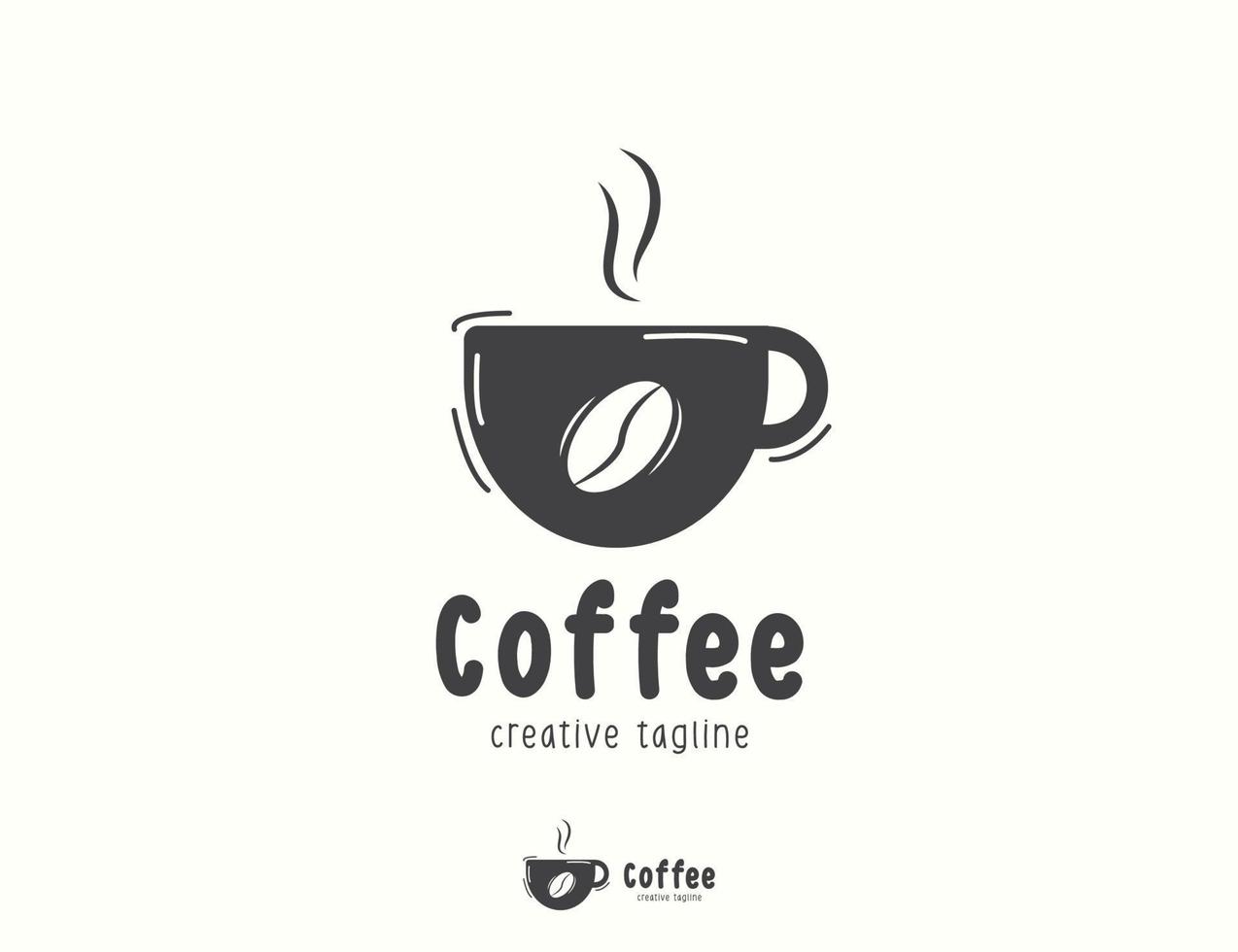 koffiekopje logo ontwerp vector