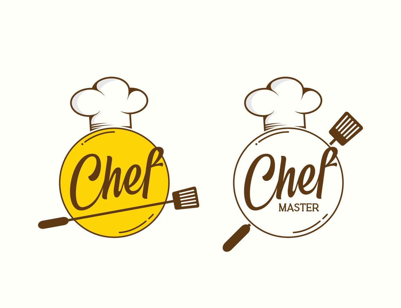 chef-kok logo ontwerp vector