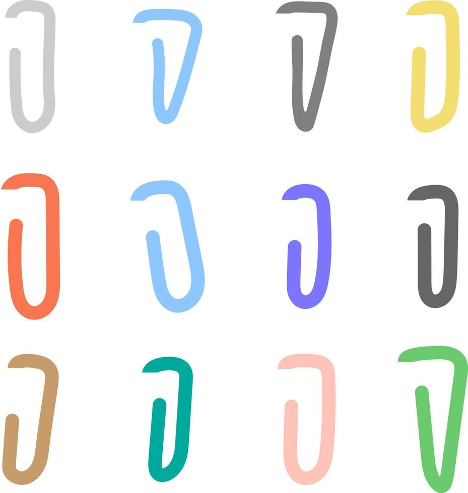 paperclip in schattige stijl vector