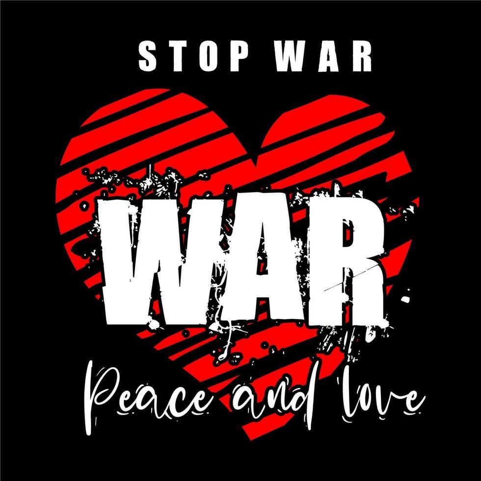 stop oorlog vrede en liefde vector