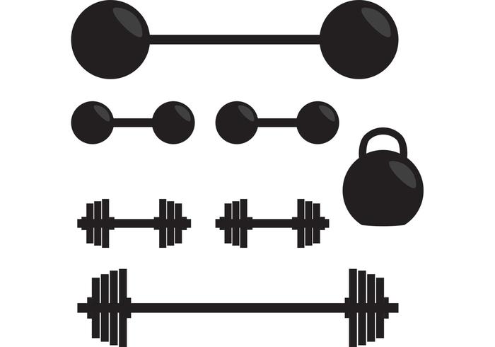 Silhouet van Gym Vector Gewichten