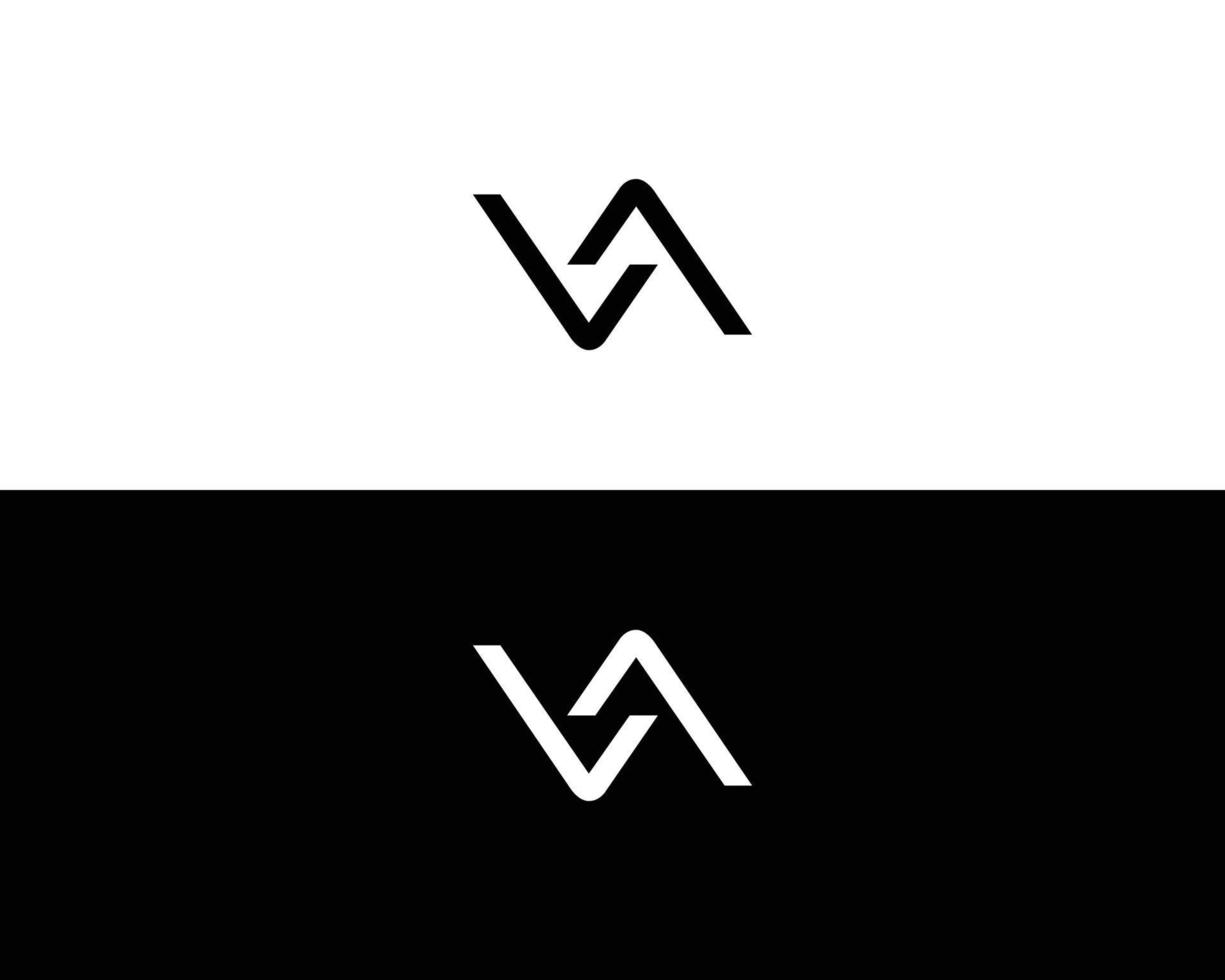eerste letter va of av logo ontwerpsjabloon vector