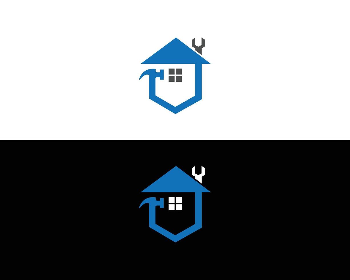 creatieve huis bouw concept logo ontwerpsjabloon. vector