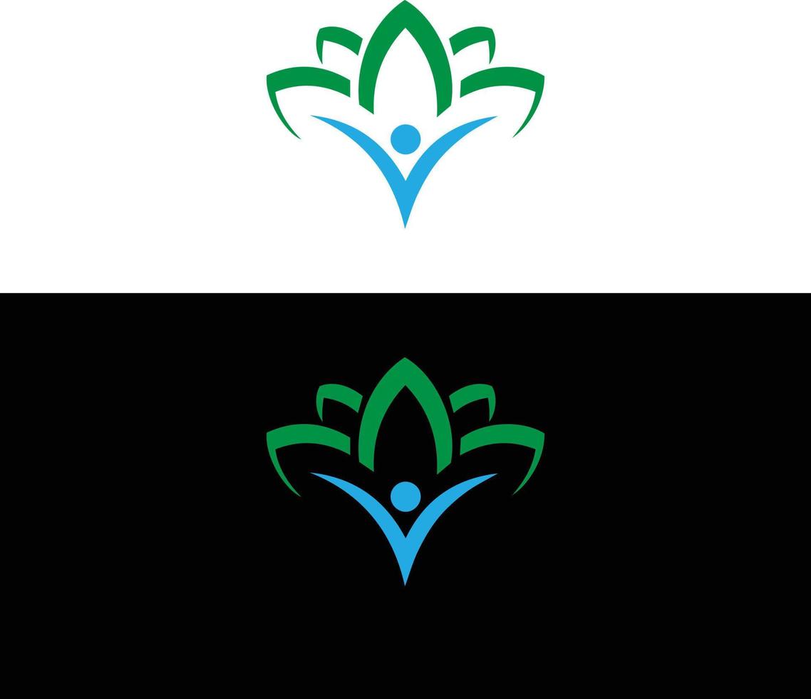 creatief gezondheidsmedisch en wellness-logo-ontwerp. vector