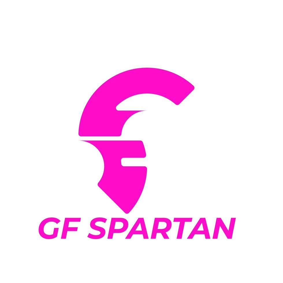 letter gf spartaans logo vector