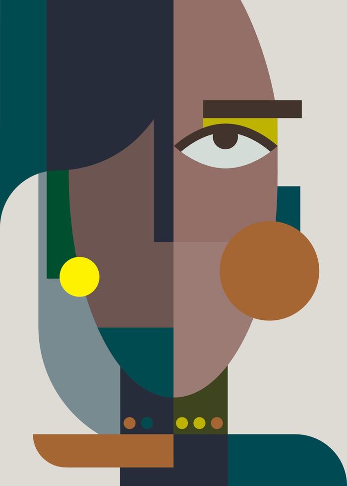 abstract vrouwelijk portret. vector