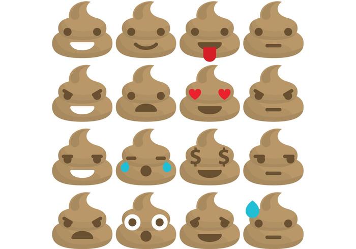 Poop emoticon vectoren