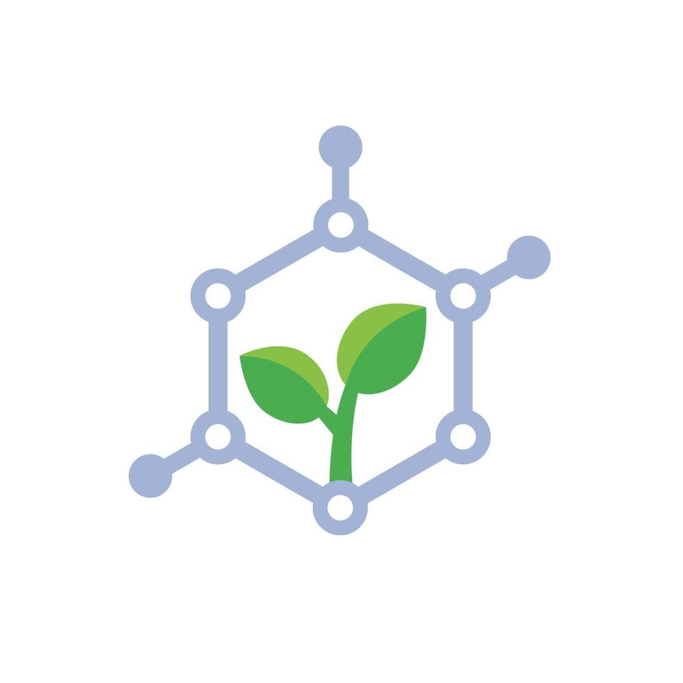 biologisch afbreekbaar polymeer of plastic vectorpictogram vector