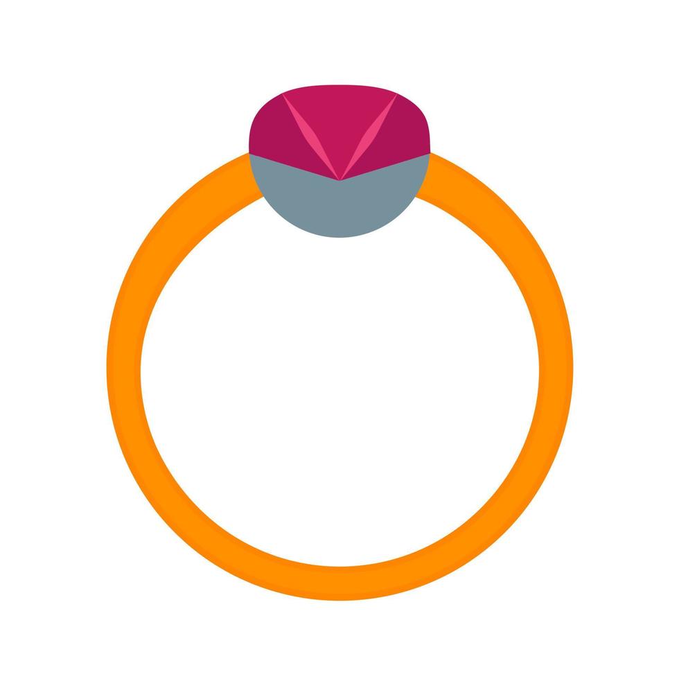 ring plat veelkleurig pictogram vector