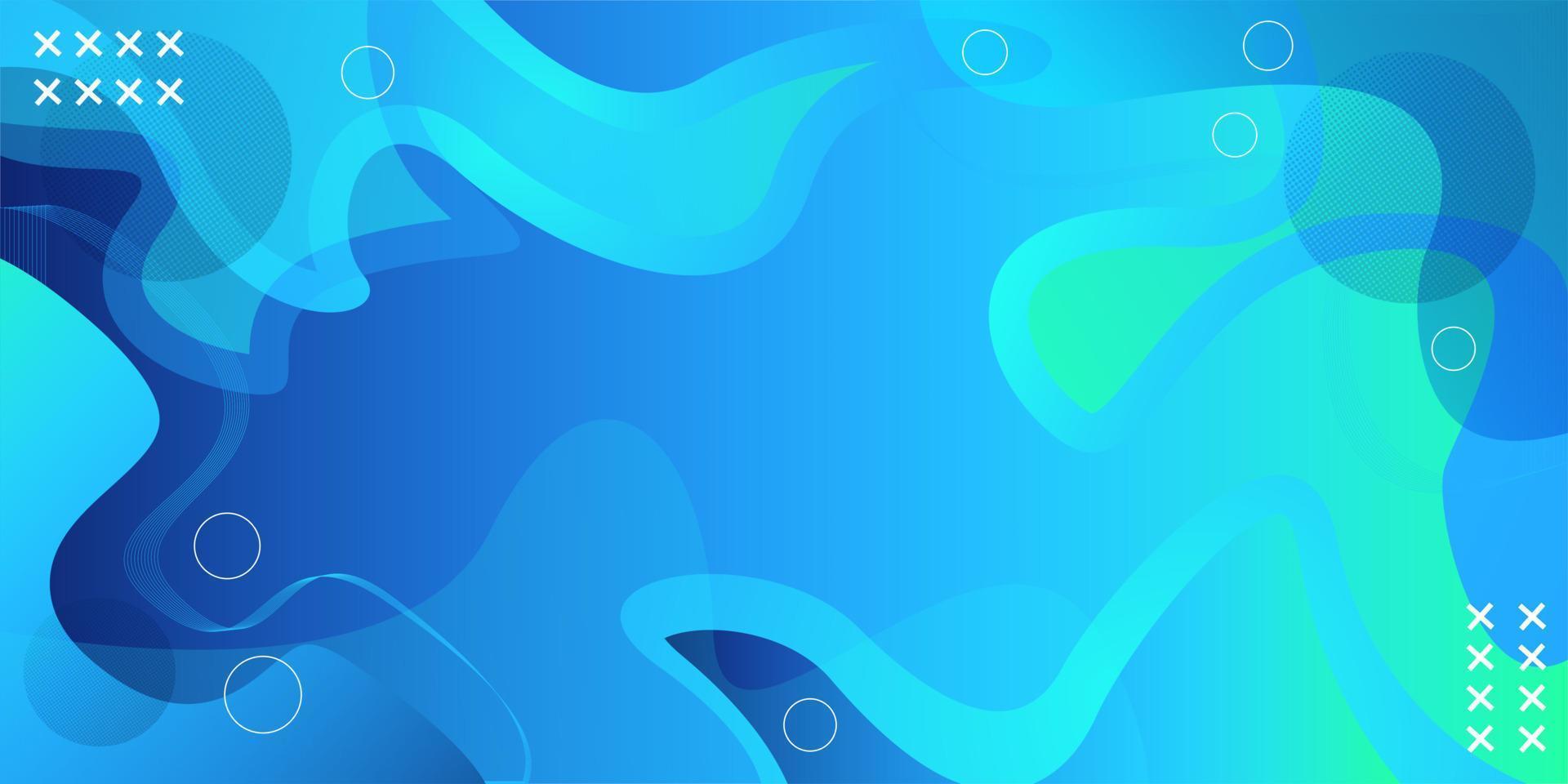geometrische achtergrond van vloeibare laag binnen in blauwe kleur. kan worden gebruikt voor sjabloondoeleinden vector