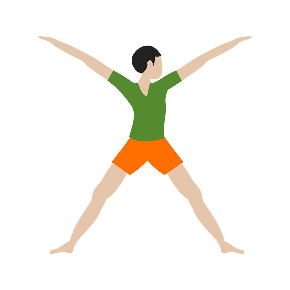 aerobics ik plat veelkleurig pictogram vector