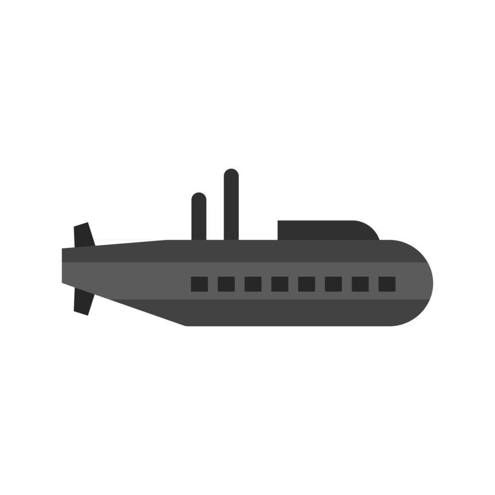 onderzeeër plat veelkleurig pictogram vector