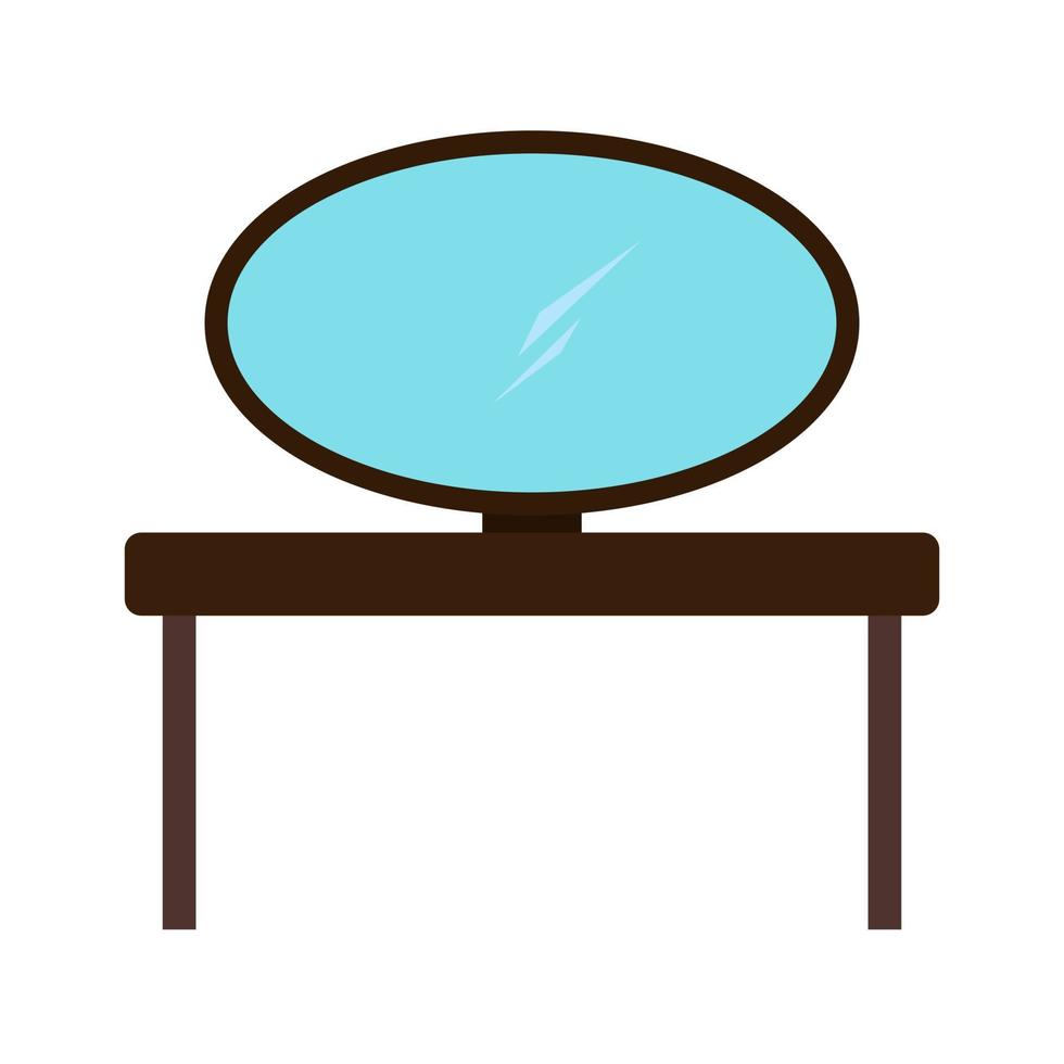 tafel spiegel plat veelkleurig pictogram vector