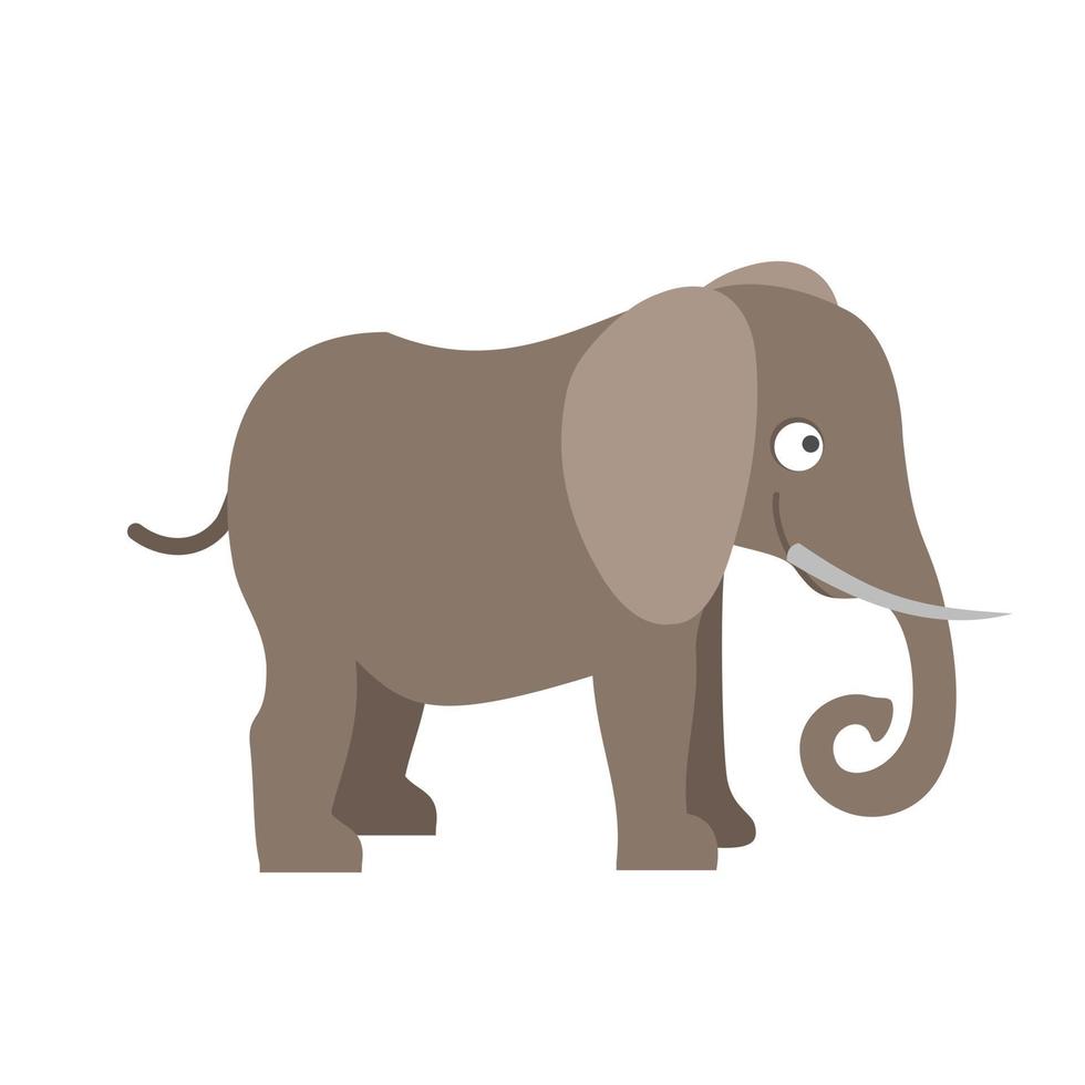 olifant plat veelkleurig pictogram vector