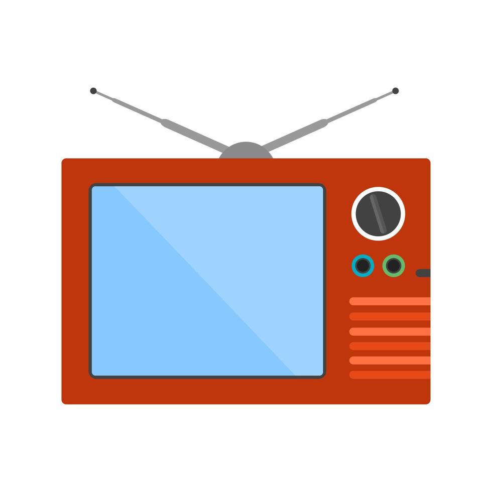 televisie plat veelkleurig pictogram vector