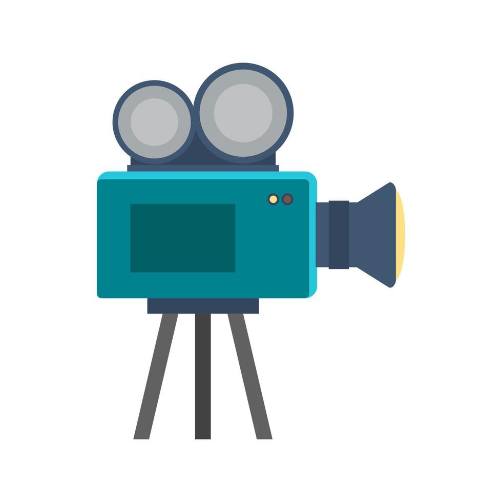 videocamera plat veelkleurig pictogram vector