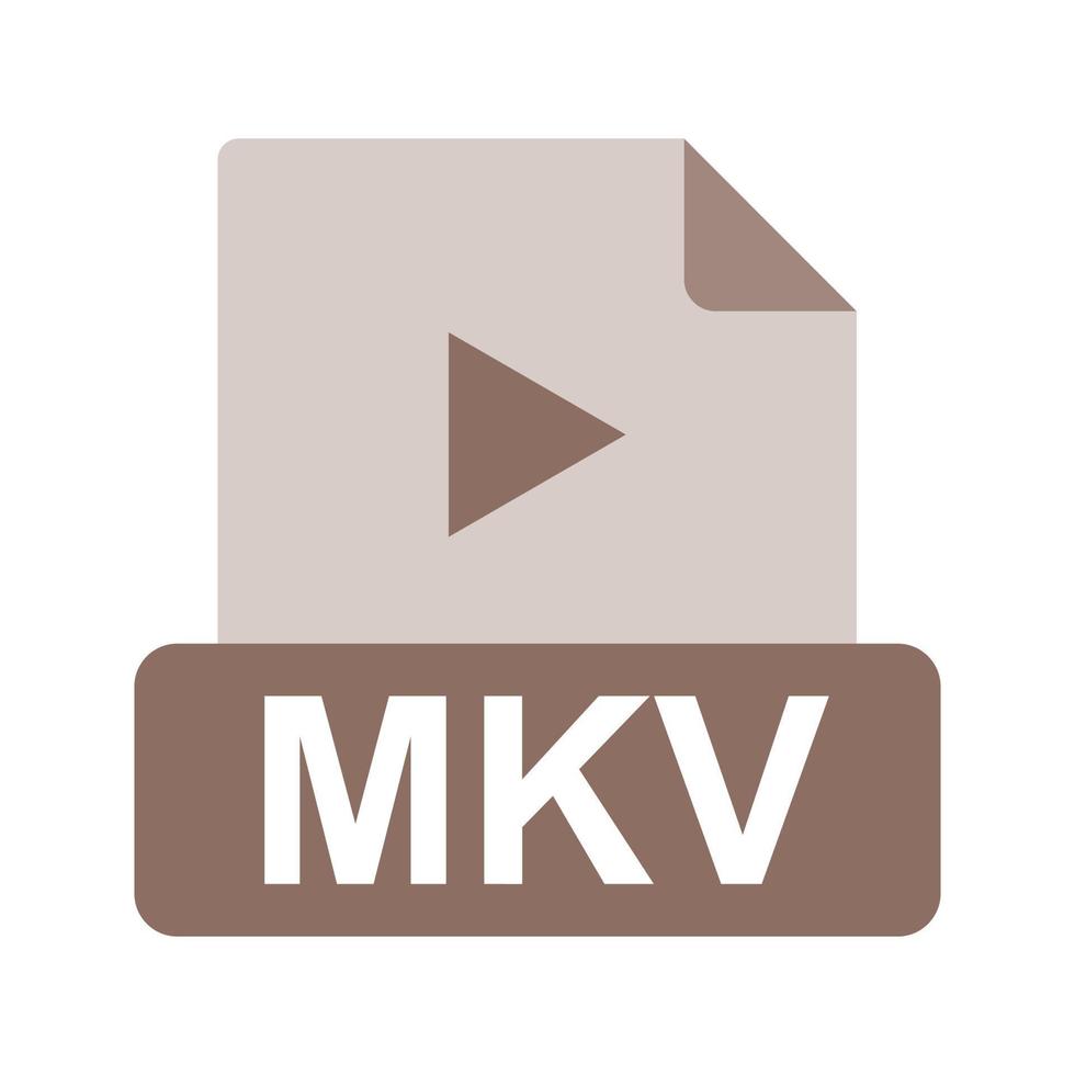 mkv plat veelkleurig pictogram vector