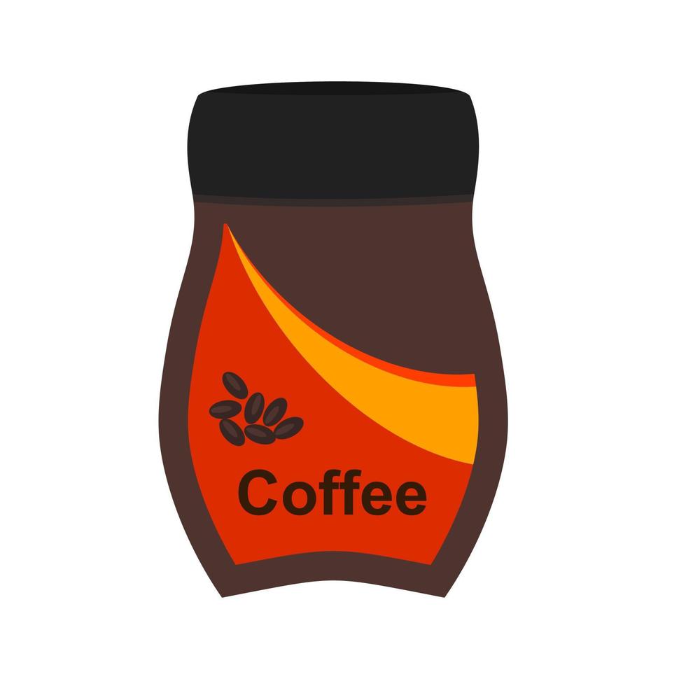 koffiefles plat veelkleurig pictogram vector