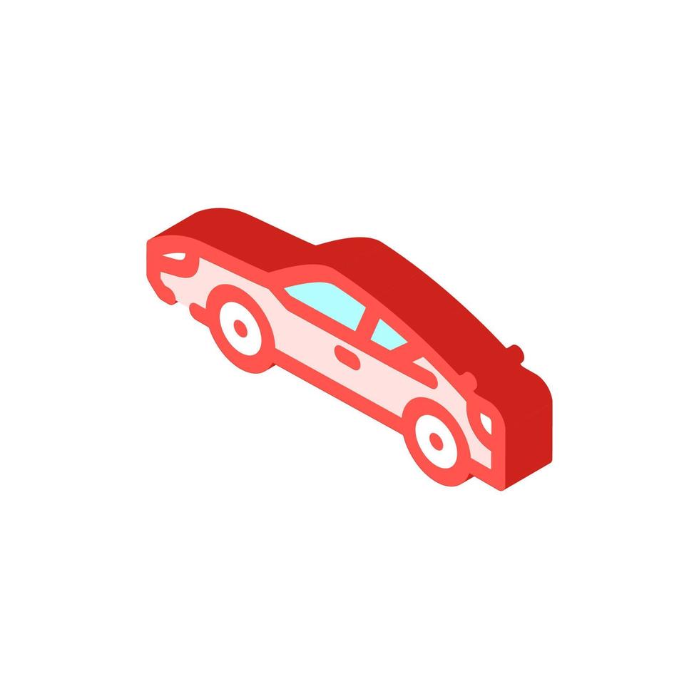 coupe sportieve auto isometrische pictogram vectorillustratie vector