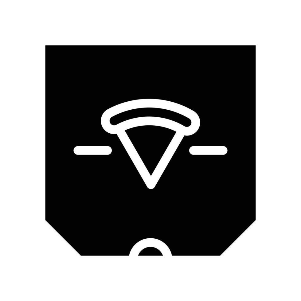 pizzadoos glyph pictogram vector geïsoleerde illustratie