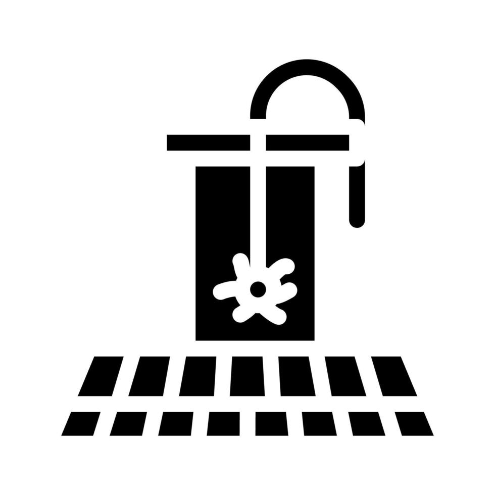 pijp schoonmaken glyph pictogram vector illustratie teken