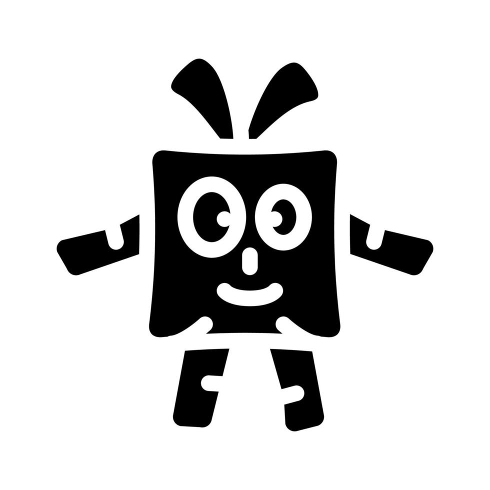 grappige huisdier speelgoed glyph pictogram vectorillustratie vector