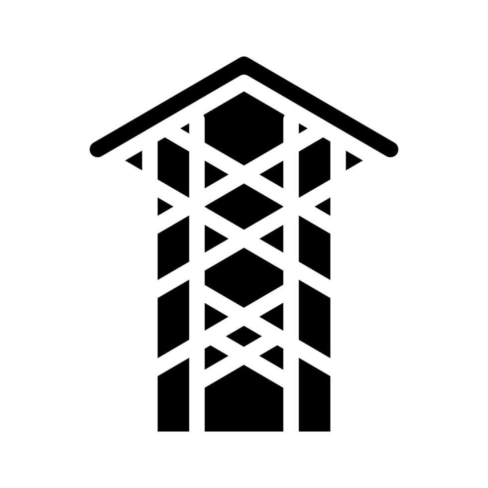 doorn kroon kapel glyph pictogram vectorillustratie vector