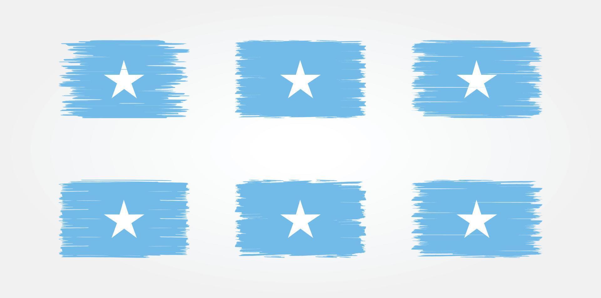 Somalië vlag borstel collectie. nationale vlag vector