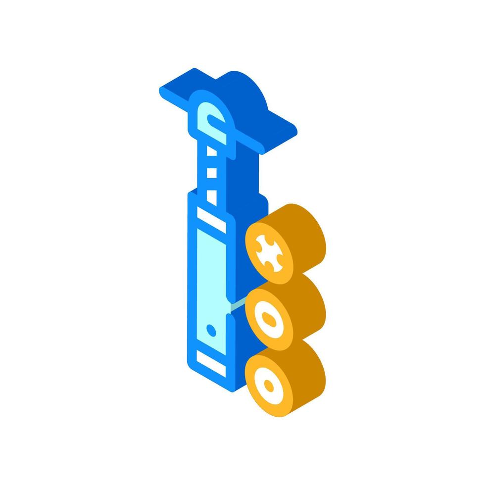 schroef extruder isometrische pictogram vector illustratie kleur