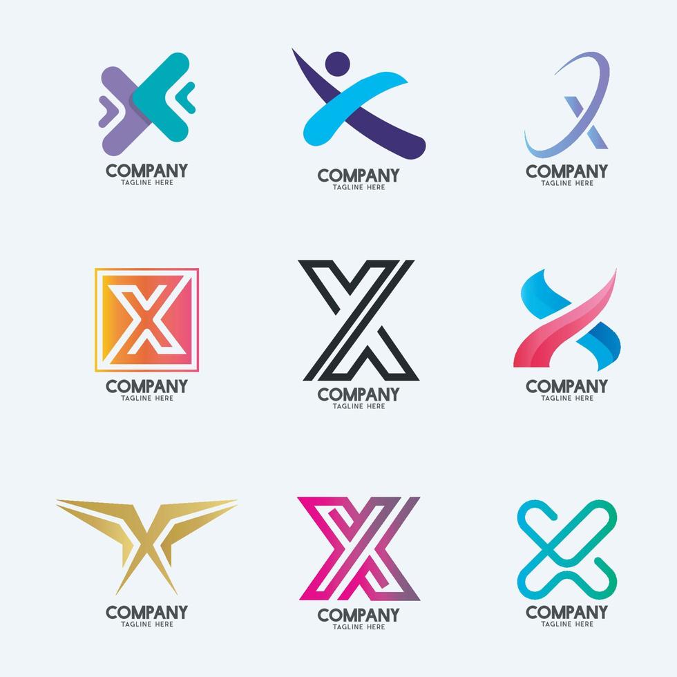 creatief minimaal letter x logo-ontwerp. premium bedrijfslogo. vector