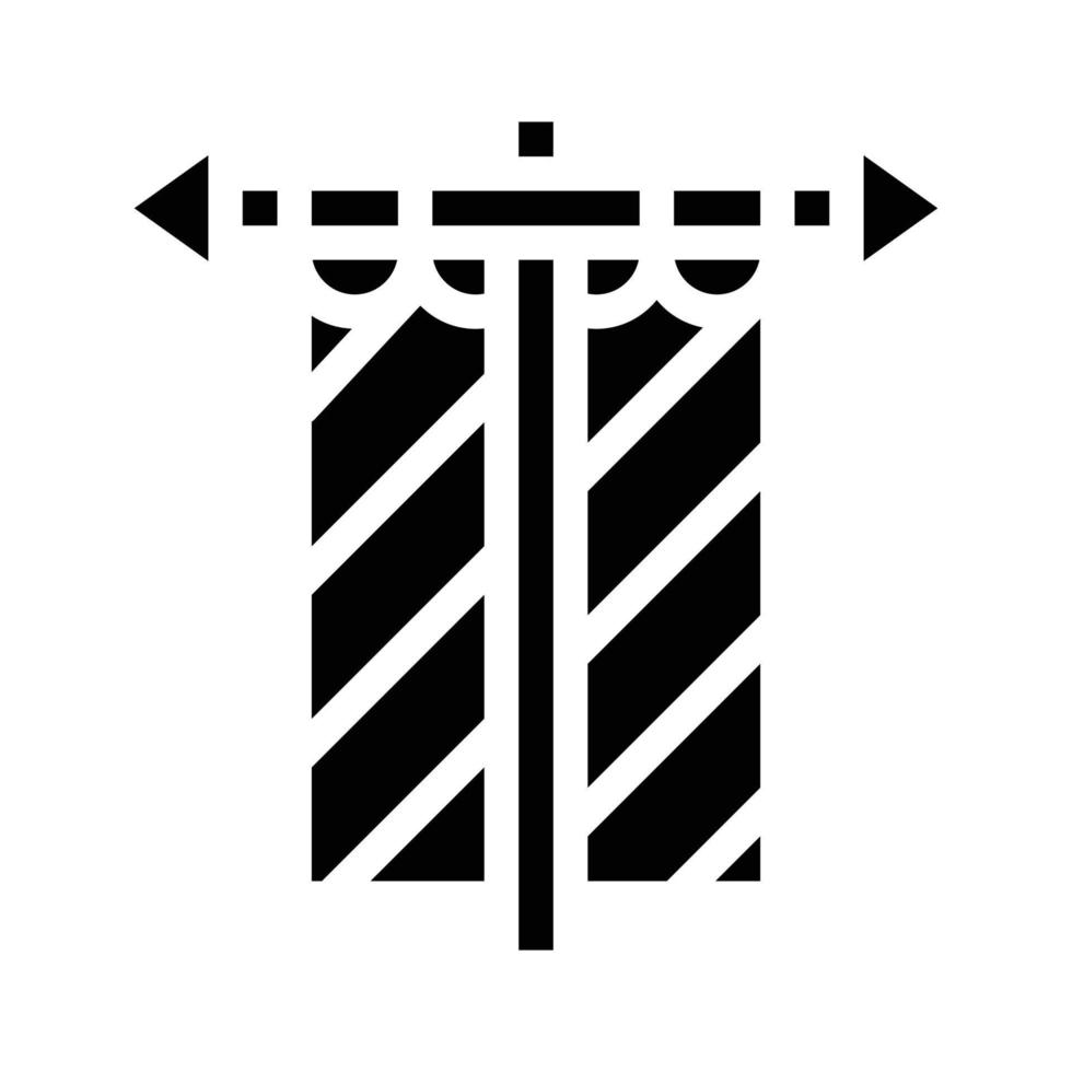 Viking vlag glyph pictogram vector zwarte illustratie