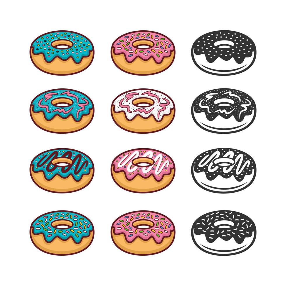 donuts vector ontwerp illustratie collectie