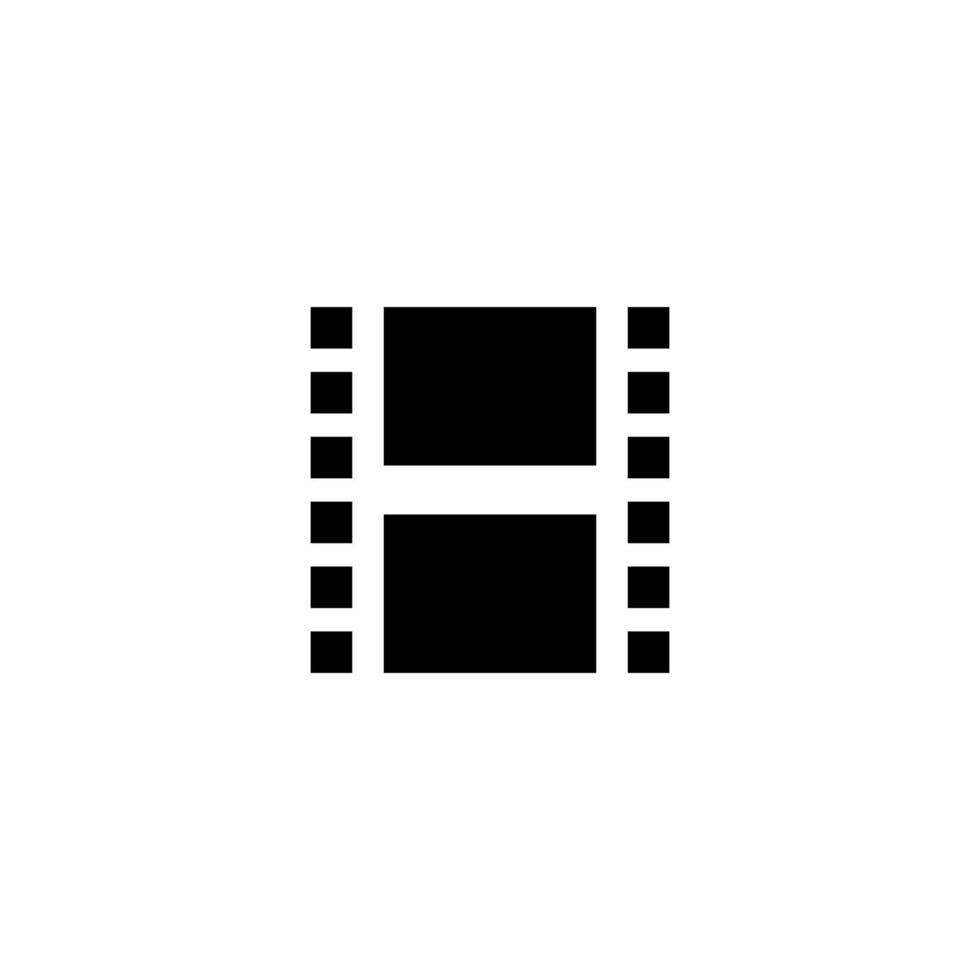 eenvoudig film- en videopictogram vector