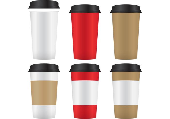 Koffie Papier Cup Mockup Vectoren