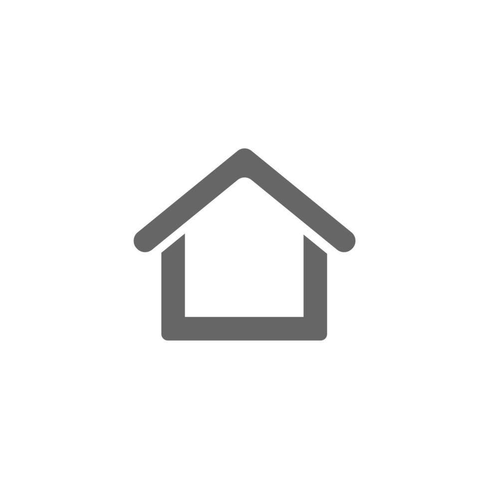eenvoudig huispictogram op witte achtergrond vector