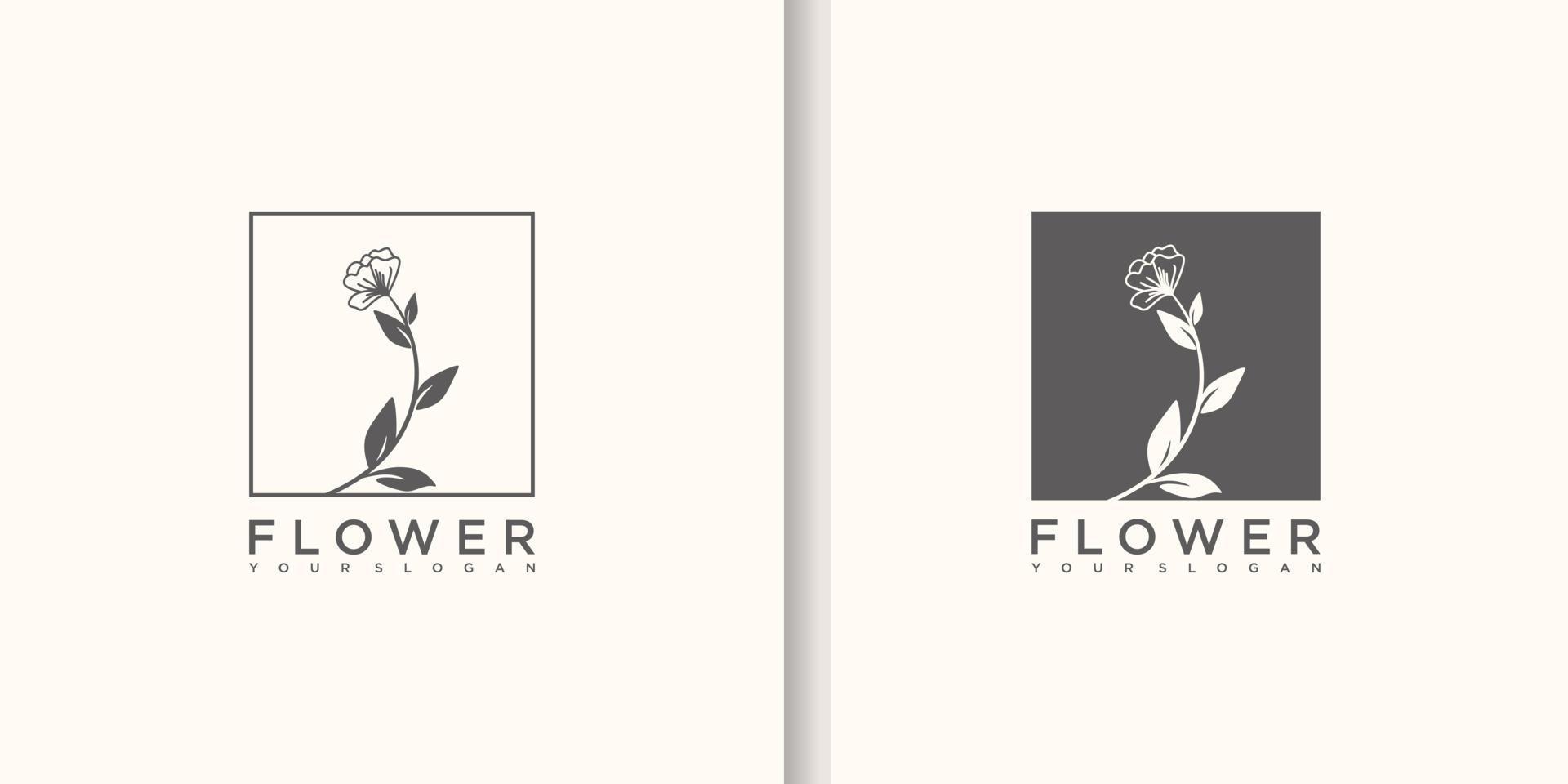 vrouwelijk luxe bloemenlogo vector