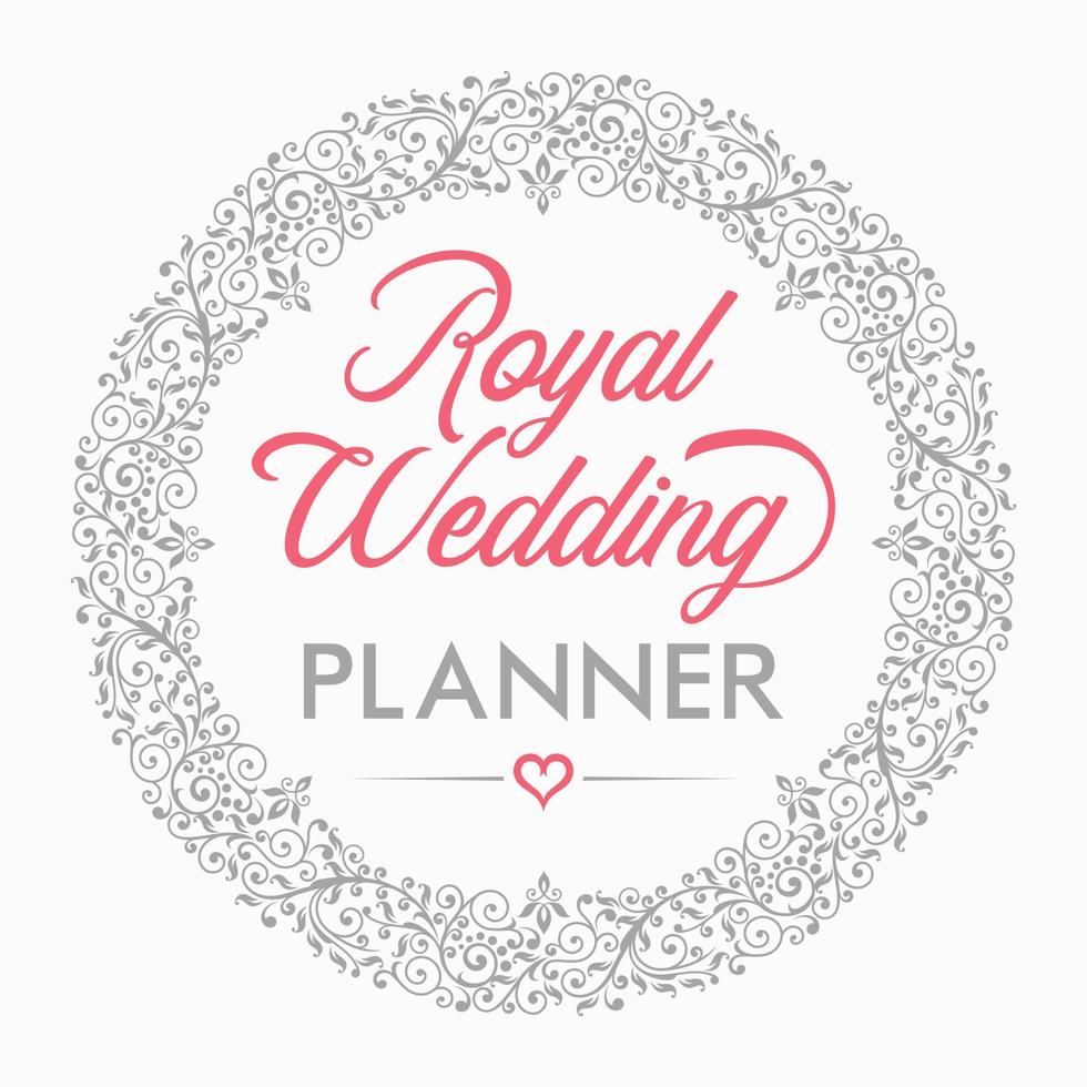 bruiloft planner logo vector ontwerpsjabloon