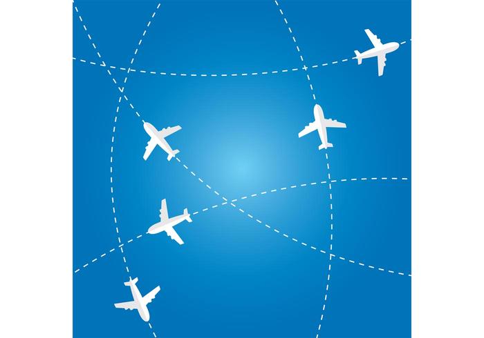 Vliegtuig Routes Vector