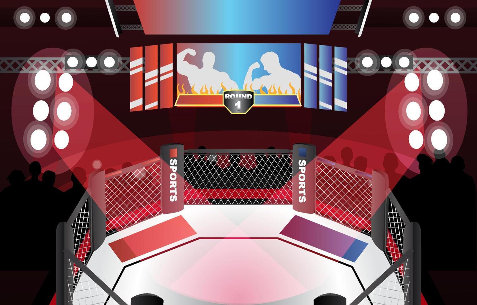 mma arena podium achtergrond vector