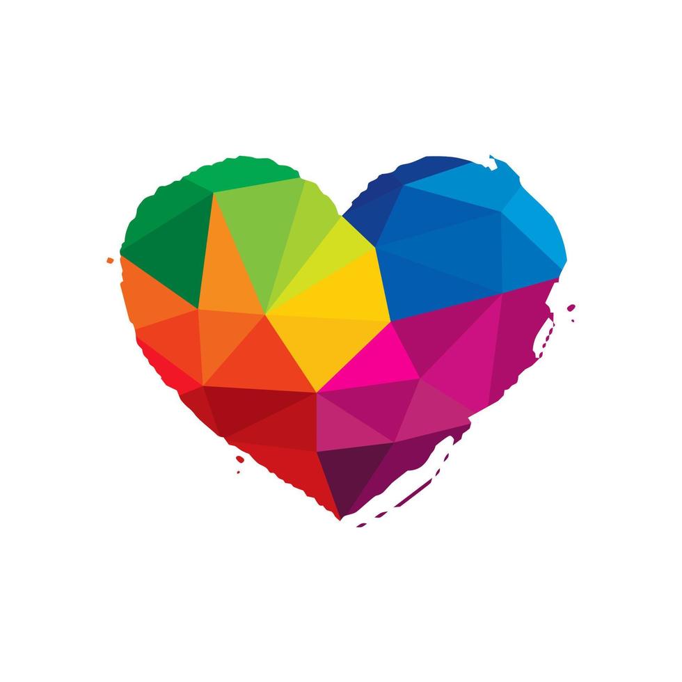 abstracte hart liefde logo symbool vector sjabloon