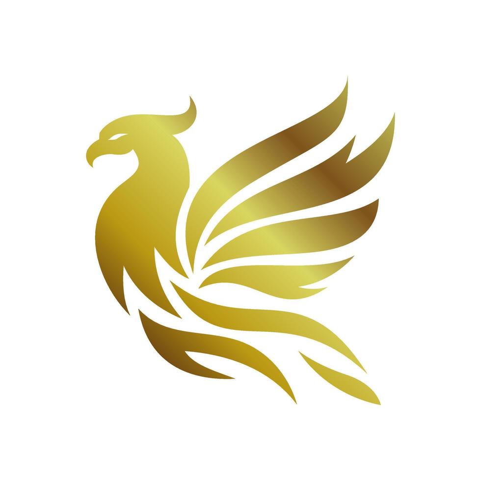 moderne vlammende phoenix logo ontwerpen sjabloon vectorillustratie vector