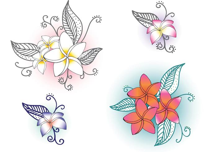 Gratis Vector Polynesische Bloemen