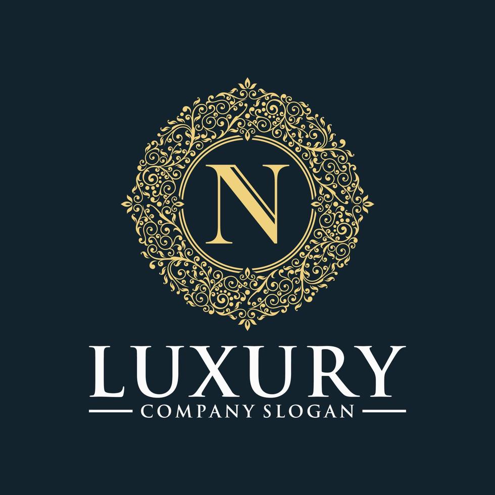 gouden luxe logo vector ontwerpsjabloon