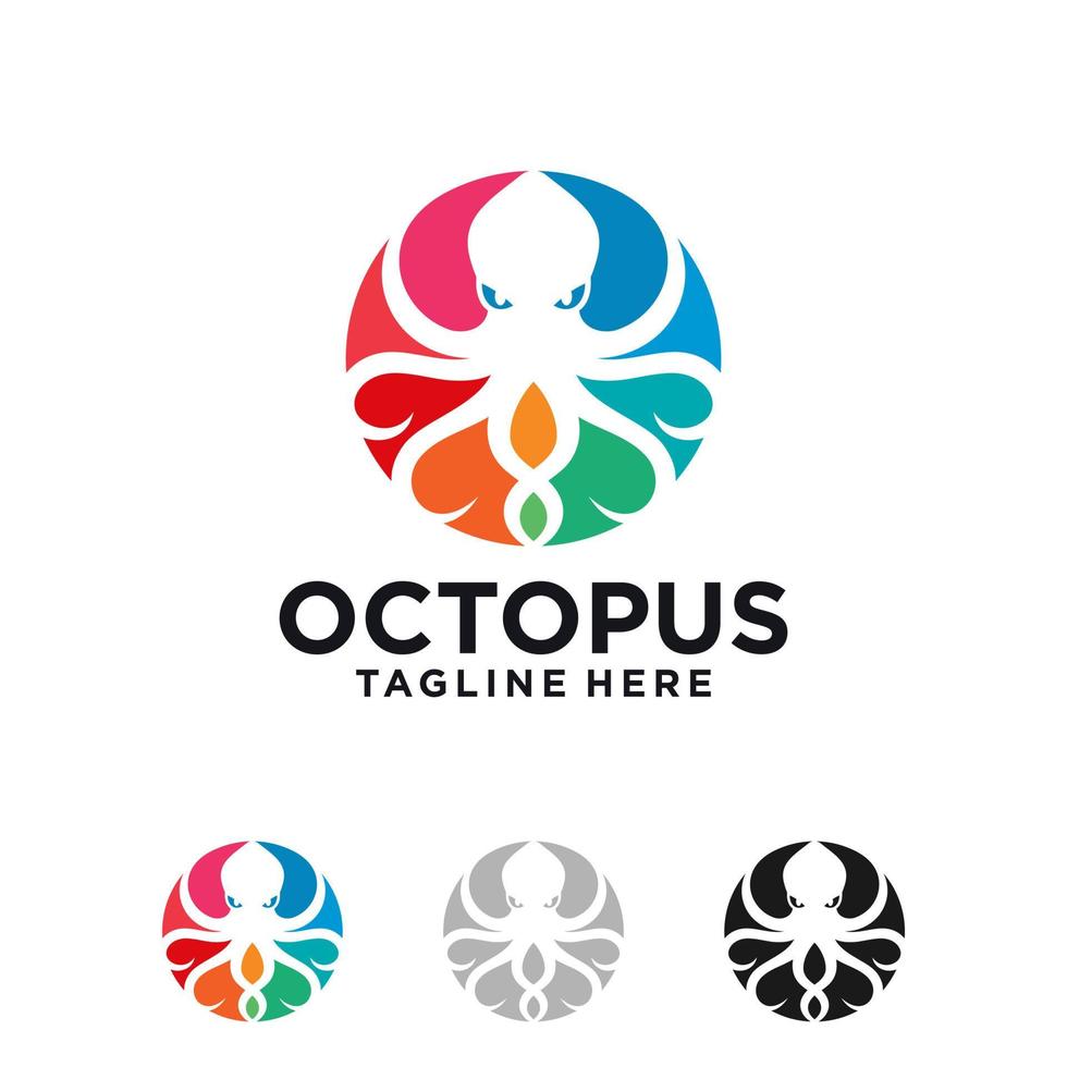 octopus logo vector sjabloon