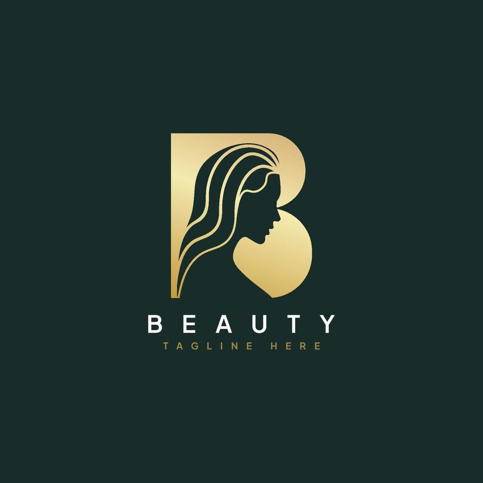 schoonheid logo vector, luxe belettering b logo sjabloon. vector