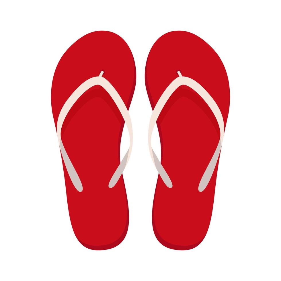 paar strandslippers. zomerslippers. platte vectorillustratie. vector