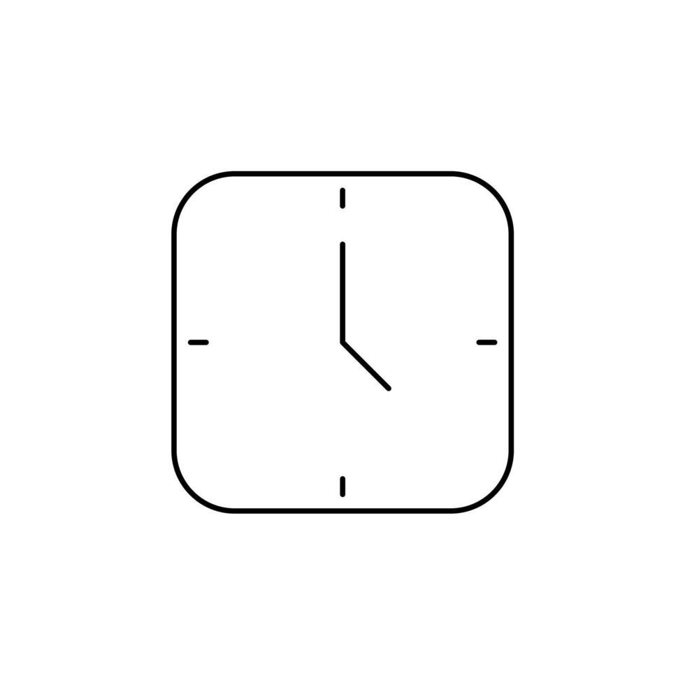 klok, timer, tijd dunne lijn pictogram vector illustratie logo sjabloon. geschikt voor vele doeleinden.