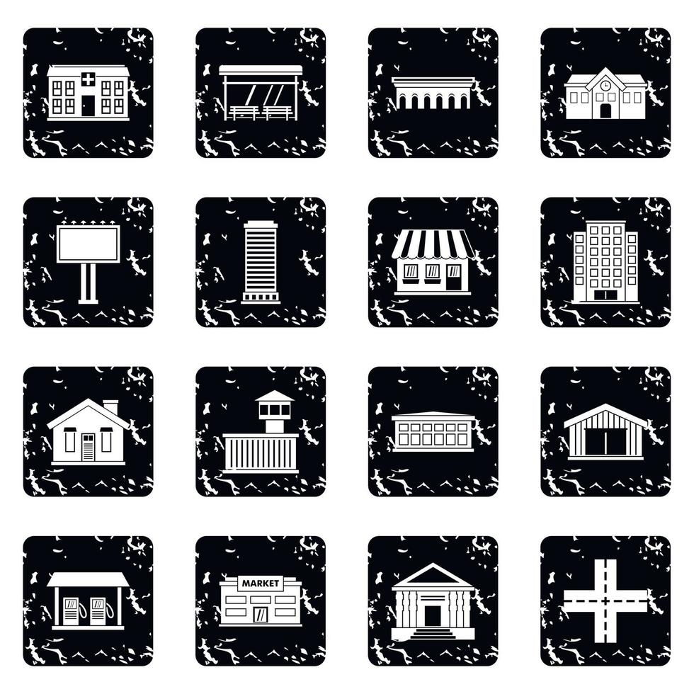 stad infrastructuur items pictogrammen set vector